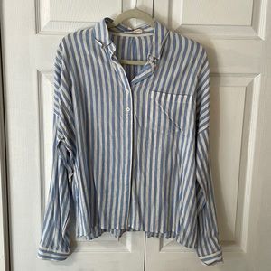 LA hearts Striped Long Sleeve collared shirt